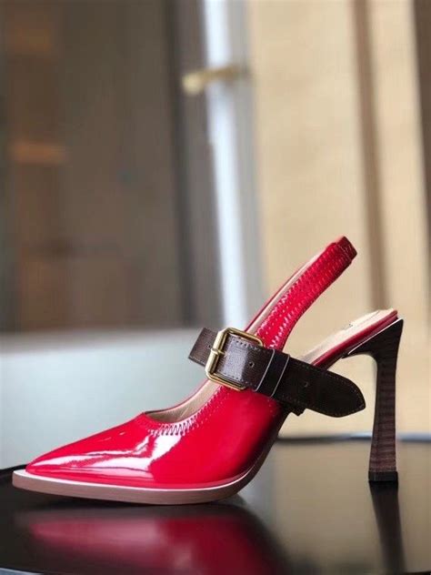 red fendi heels|Fendi high heel slingbacks.